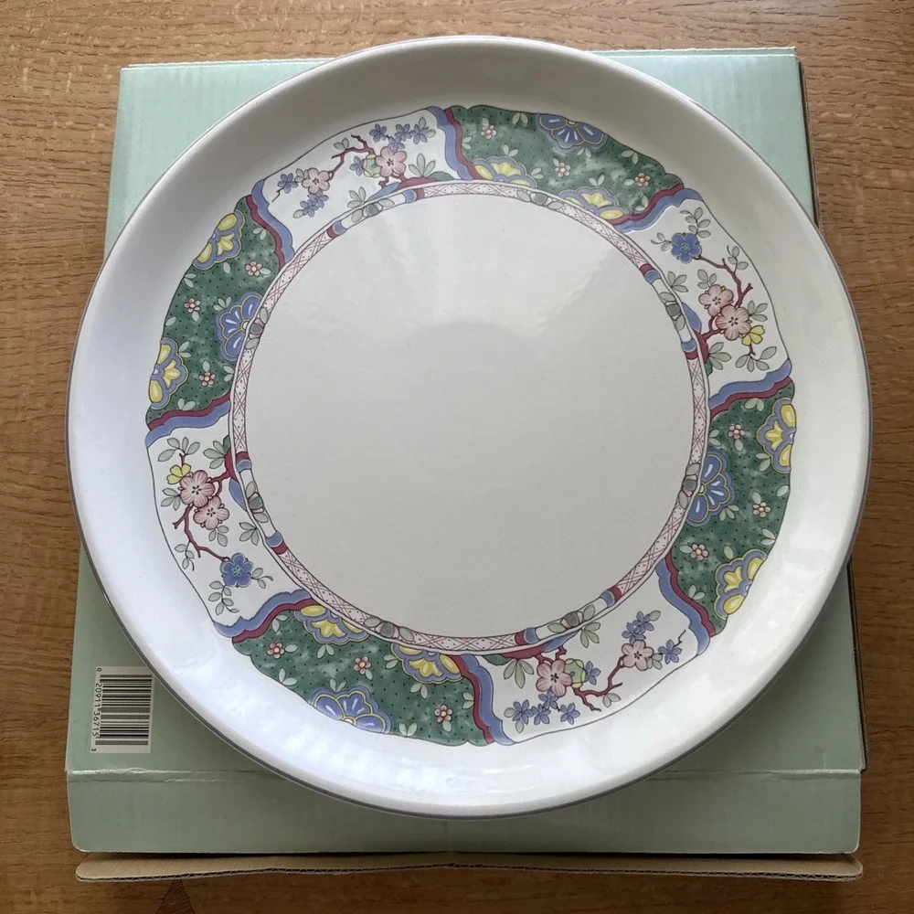 NIB New Mikasa Villa Medici Round Party Platter Oven To Table Serving Plate 14